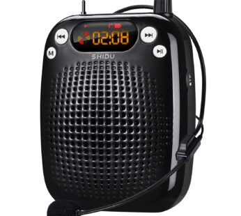 SHIDU Voice Amplifier Teachers with Microphone Headset, Portable PA System Speaker 10W 180