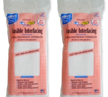 Pellon 15 inches x 3 yards White Fusible Interfacing, 2 Pack