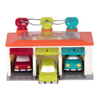 Battat Car & Color Sorting Playset Cause-And-Effect Toy Push & Go Cars Color-Coded