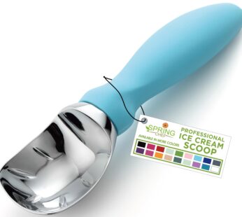 Spring Chef Ice Cream Scoop with Soft Grip Handle, Professional Heavy Duty Sturdy Scooper,