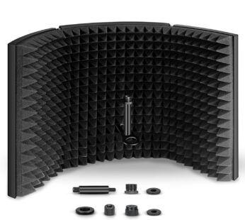 Aokeo Professional Studio Recording Microphone Isolation Shield,Suitable for Blue Yeti and