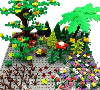 ZHX Garden Park Building Block Parts Botanical Scenery Accessories Plant Set Building Bric