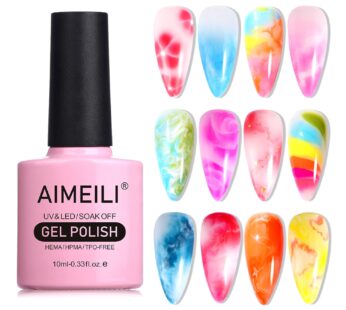 AIMEILI Nail Blooming Gel Nail Art Blossom Gel Soak Off U V LED Clear Blooming Gel for Spr