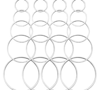 50Pcs Round Earring Beading Hoop Rings,Earring Finding Open Bezels Linking Rings Beading H