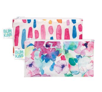 Bumkins Reusable Snack Bags, for Kids School Lunch and for Adults Portion, Washable Fabric