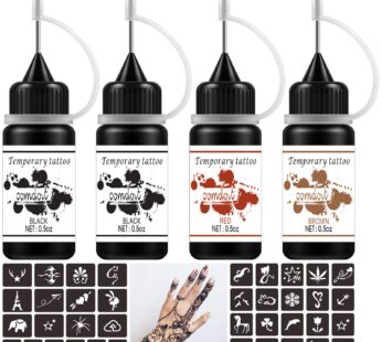 Comdoit Temporary Tattoos Kit, Semi Permanent Tattoos Jagua Gel Freehand Ink DIY Tattoos F