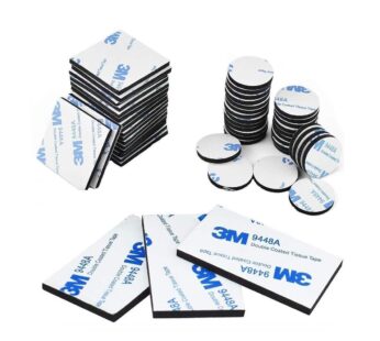 Double Sided Foam Tape Strong Pad Mounting,Black Self-Adhesive Tape Include Square Round a