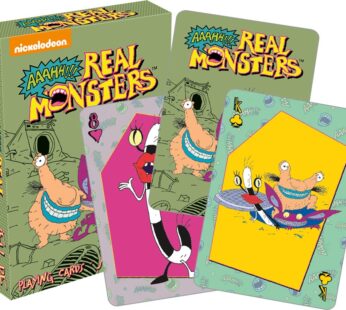 AQUARIUS Real Monsters Playing Cards – Ahhh! Real Monsters Themed Deck of Cards for Your F