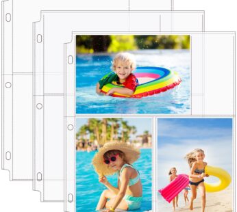 MaxGear 30 Pack Photo Sleeves for 3 Ring Binder – (4×6, for 180 Photos)?Archival Photo Pag