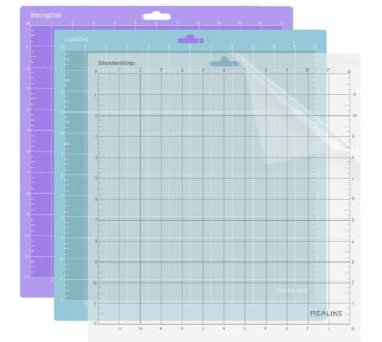 REALIKE 12×12 Cutting Mat for Silhouette Cameo 4/3/2/1 (3 Mats – StandardGrip, LightGrip,