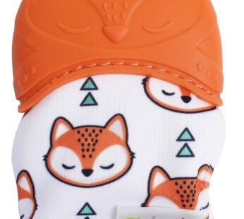 Itzy Ritzy Silicone Teething Mitt – Soothing Infant Teething Mitten with Adjustable Strap,