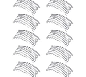 Lurrose 10pcs Wedding Veil Comb Silver Wire Bridal Veil Hair Combs Minimalist Metal Hair S