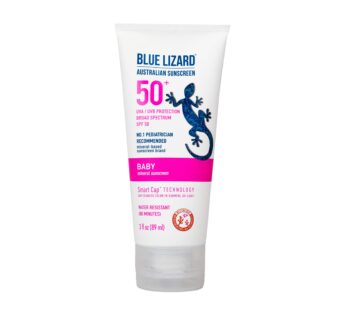 BLUE LIZARD Baby Mineral Sunscreen with Zinc Oxide, SPF 50+, Water Resistant, UVA/UVB Prot