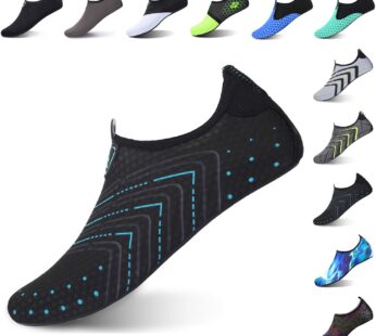 L-RUN Mens, Womens Water Shoes Quick Drying Aqua Sock Black XXL(W:12-13,M:10-11)=EU43-44