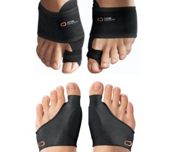 Copper Compression Bunion Relief Kit – Includes 1 Pair Each of Bunion Corrector Cushion Sl