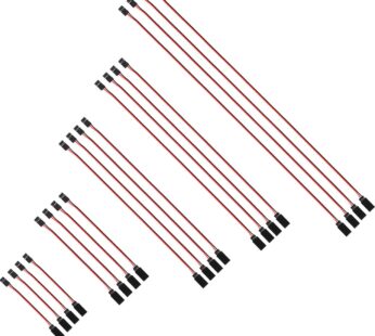 Tecunite 20 Pieces 3-pin Servo Extension Cable Wire Cord Female to Male RC Servo Extension