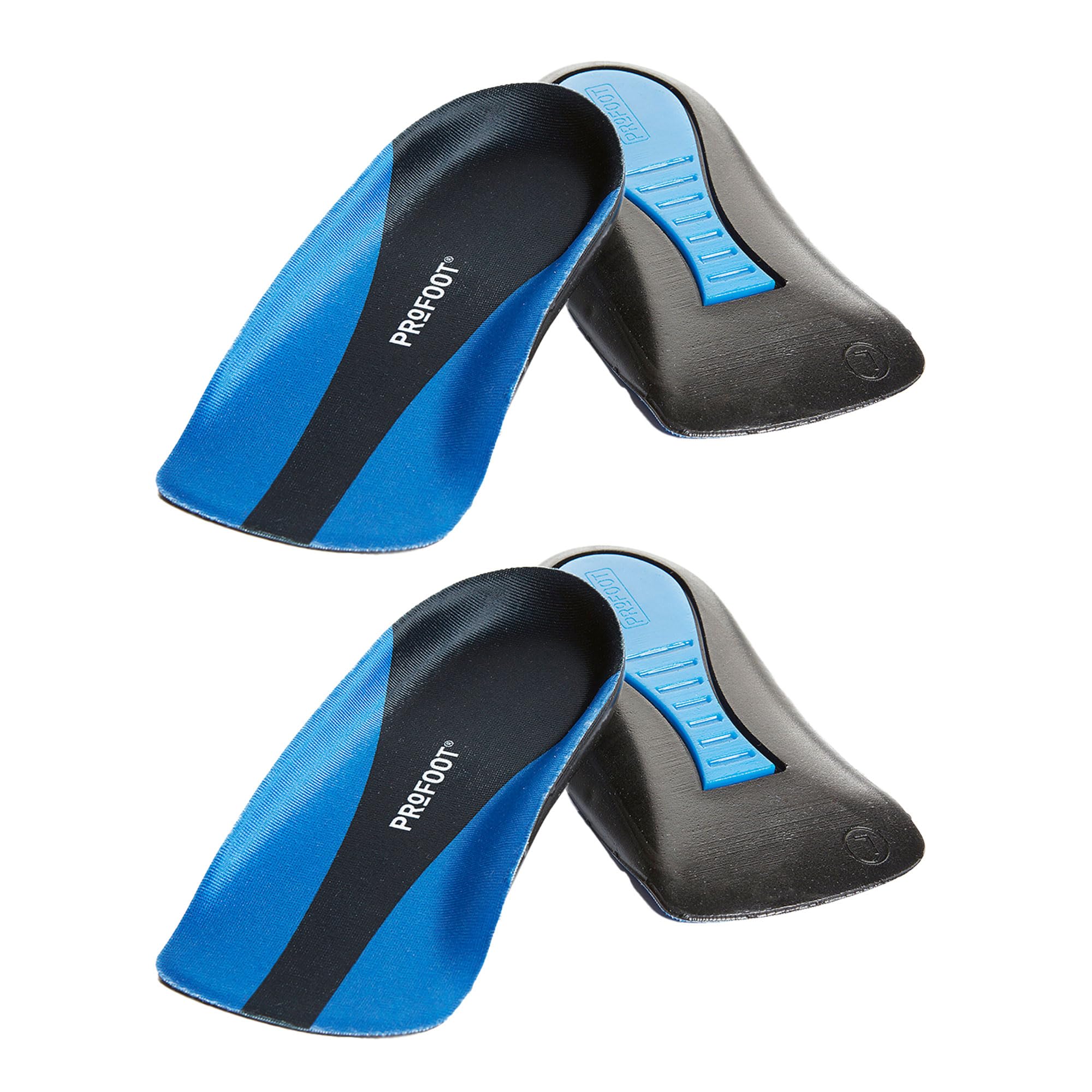 PROFOOT Orthotic Insoles for Plantar Fasciitis & Heel Pain, Men's 8-13, 2 Pair, Gel Heel S