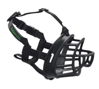 BASKERVILLE ULTRA MUZZLE – Patented Humane Design, Breathable, Dog can Pant and Drink, Adj (SIZE ‘5’)