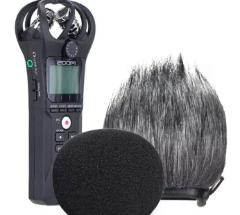YOUSHARES Zoom H1n Recorder Foam & Furry Indoor/Outdoor Windscreen Muff, Pop Filter/Wind C