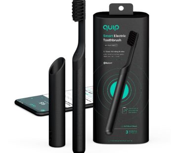 Quip Adult Smart Electric Toothbrush – Sonic Toothbrush with Bluetooth & Rewards App, Trav