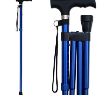 RMS Folding Cane – Foldable, Adjustable, Lightweight Aluminum Offset Walking Cane – Collap