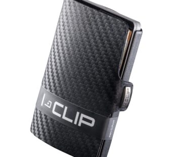 I-CLIP ® Carbon with Black Frame – Sleek Slim Mini Wallet with Moneyclip