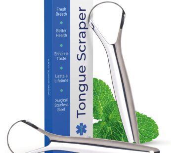 ORAVIX Tongue Scraper (Pack of 2), Tongue Scraper for Bad Breath, Tongue Cleaners Stainles