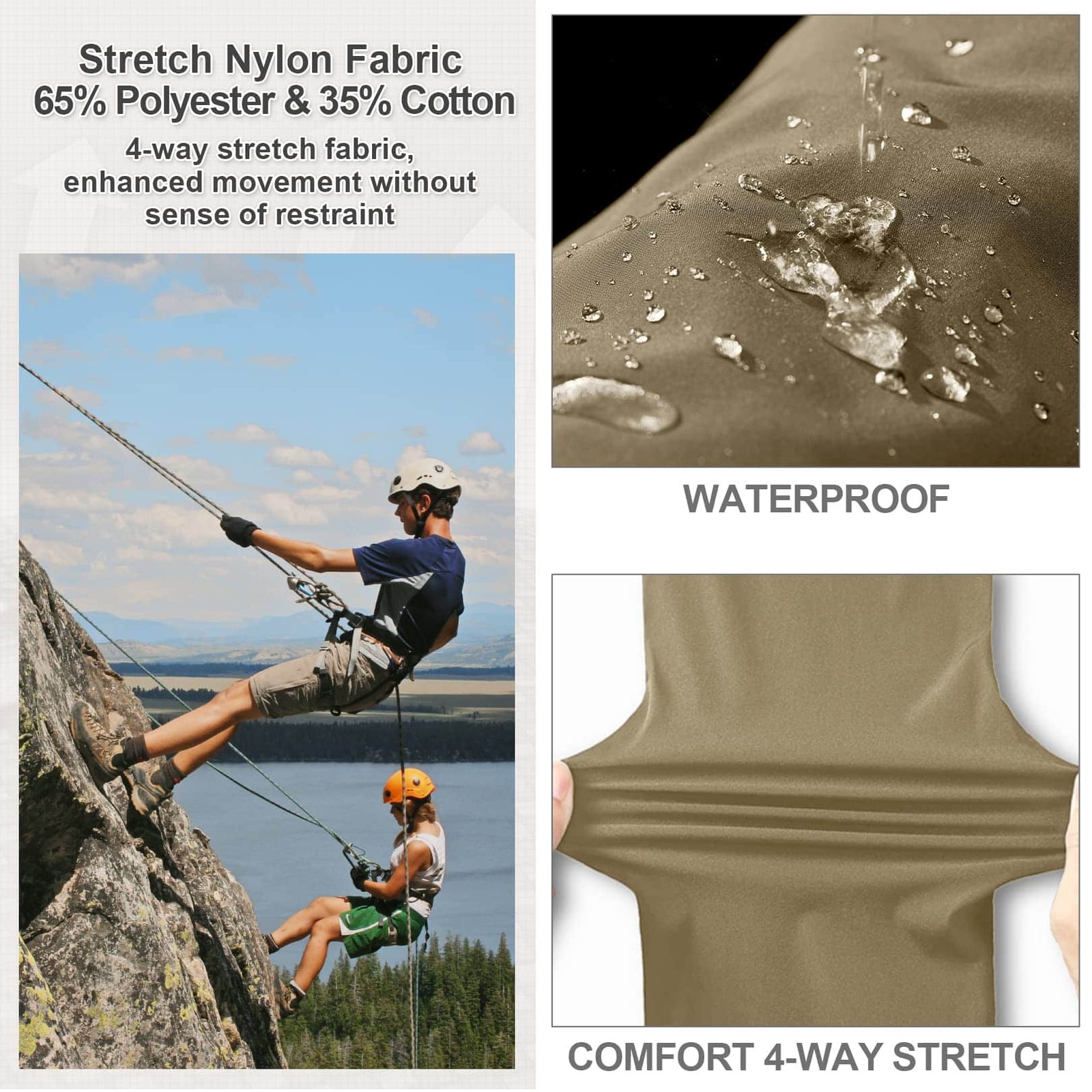 Jessie Kidden Mens Hiking Pants Convertible Quick Dry Lightweight Zip Off Outdoor Fishing - Image 7