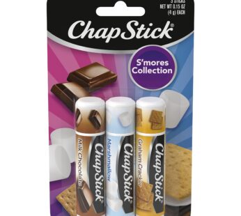 ChapStick S’more Collection Variety Pack Lip Balm Tube, Lip Care, 0.15 Ounce (Pack of 3)