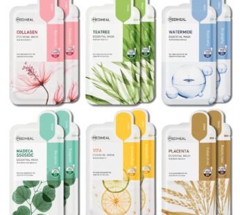 Mediheal Sheet Mask Essential Heroes 20 Variety Pack Korean Skincare Routine, Hydrating Fa