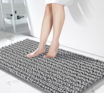 Yimobra Original Luxury Chenille Bath Mat, 55.1 x 24 Inches, Soft Shaggy and Comfortable,