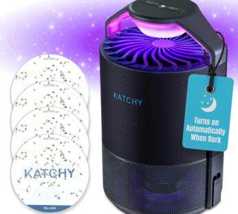 Katchy Midnight – Indoor Insect Trap with Automatic Setting – Fan Powered with UV Light –