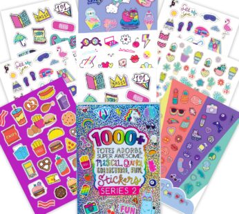 Fashion Angels 1,000+ Totes Adorbs Sticker Book, Includes Fun & Colorful Craft Stickers, I