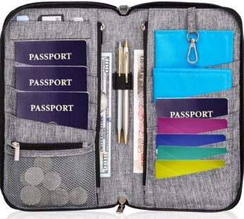 Valante Premium Family Travel Document Organizer Capacious RFID Passport Holder Wallet (La