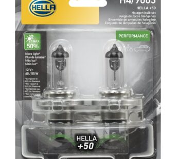 HELLA H4P50TB +50 Performance Bulb, 12V, 60/55W, 2 Count (Pack of 1)
