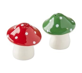 Design Imports DII Ceramic Salt & Pepper Shaker Set, Mushrooms