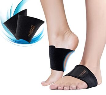 Copper Fit CFACBP Health Unisex Arch Relief Plus with Built-In Orthotic Support, Black