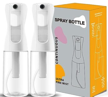 FIRUZA Continuous Spray Bottles For Hair,Ultra Fine Mist Sprayer(200ml/6.8oz 2Pack),Refill