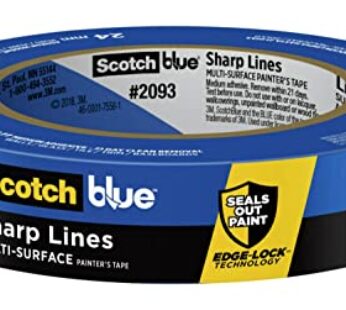 ScotchBlue Sharp Lines Multi-Surface Painter’s Tape, 0.94 Inches x 60 Yards, Blue, Paint T