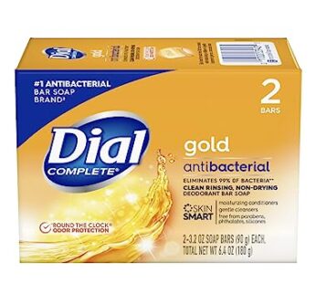Dial Gold Antibacterial Deodorant Soap, 2 Pack, Total Net Wt 6.4 oz