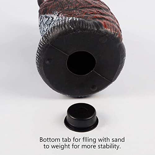 Hausse 2 Pack Fake Owl Decoy Bird Scarecrow Sculpture, Plastic Horned Owl Bird Deterrents - Image 5