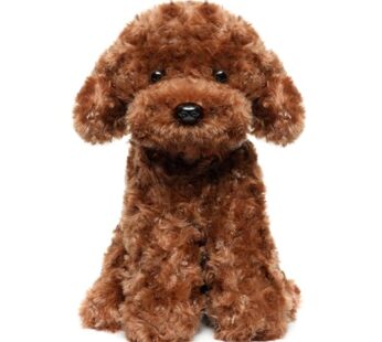 WEIGEDU Labradoodle Plush Toy, Fluffy Red Poodle Stuffed Animal, 12.6″ – Perfect for Kids,