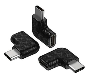 USB C Right Angle Adapter,90 Degree USB C to USB Type-C Male to Female Adapter (3 Pack). S