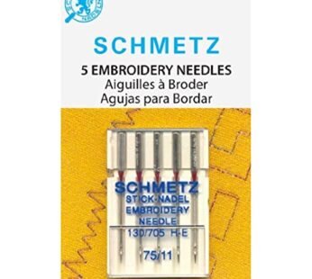 SCHMETZ Embroidery (130/705 H-E) Household Sewing Machine Needles – Carded – Size 75/11