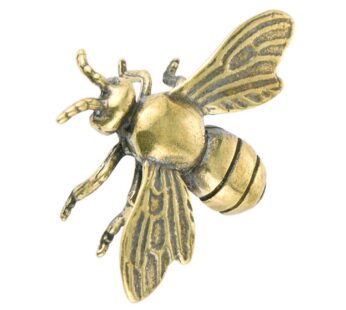 Brass Honeybee Figurine Statue Sculpture Tiny Bee Figurine Key Charm Metal Animal Table Or