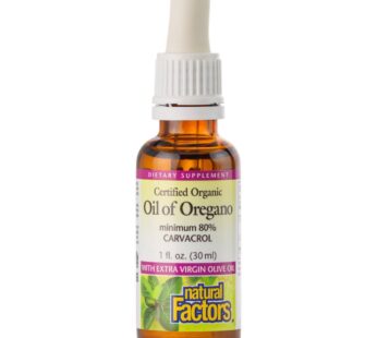 Natural Factors – Oil of Oregano, Certified Organic Support for Healthy Immunity and Chole