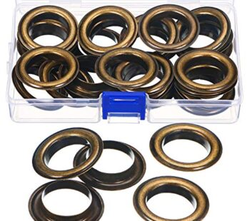 25 Sets Grommets Kit Metal Eyelets with Washers Curtain Grommet for Leather, Tarp, Canvas