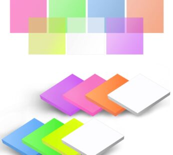 iKyce 400 Sheets Transparent Sticky Notes? 3 x 3 inch Clear Self-Sticky Annotation, Waterp