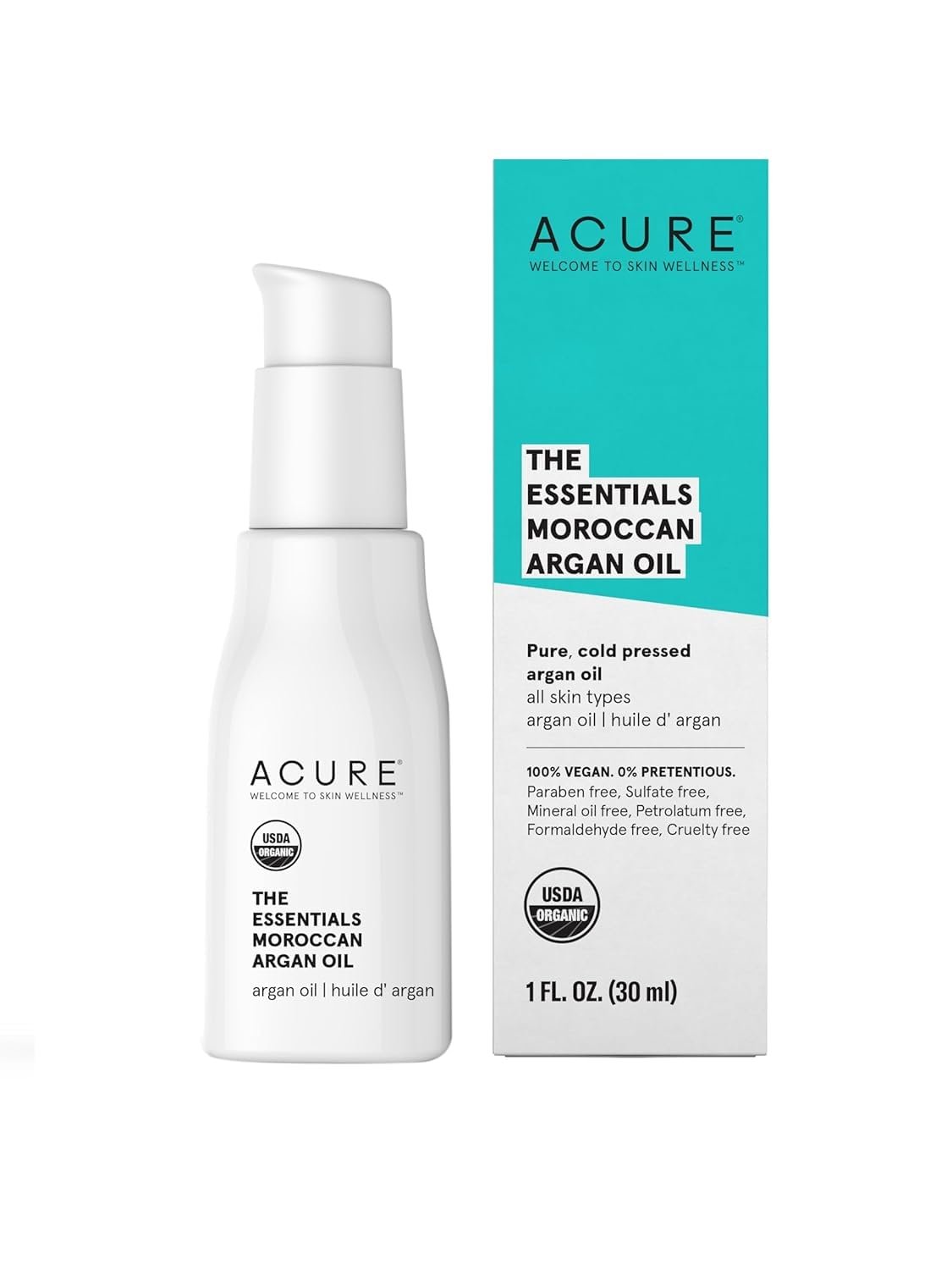 Acure The Essentials Moroccan Argan Oil - Rich in Vitamin E and Essential Fatty Acids - Hy