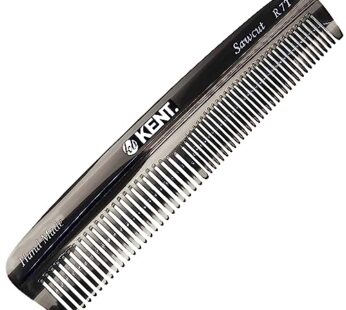 Kent R7T Fine and Wide Tooth Hair Comb, Handmade Pocket Comb for Men, Best Beard Comb and